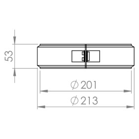 LAS-Schornstein - Klemmband Ø200/150/100 mm mit Schraube - DRU LAS ES-E 200/150/100