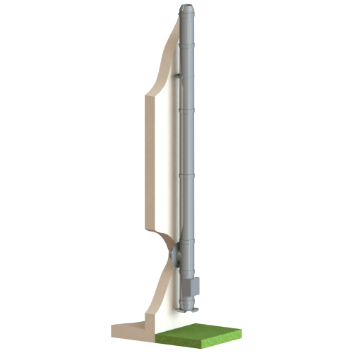 Edelstahlschornstein doppelwandig Ø 150 mm Bausatz - Dinak DW6