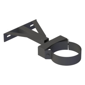 Edelstahlschornstein - Wand- und Kopfteil für Wandhalter, Wandabstand ab 250 mm - doppelwandig - Jeremias DW-BLACK