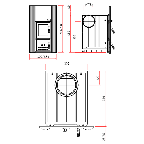 Kachelofeneinsatz Olsberg Creation 9 | 9 kW