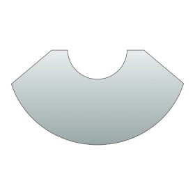Kaminzubehör Justus - Glas-Vorlegeplatte für runde Kaminöfen, gross