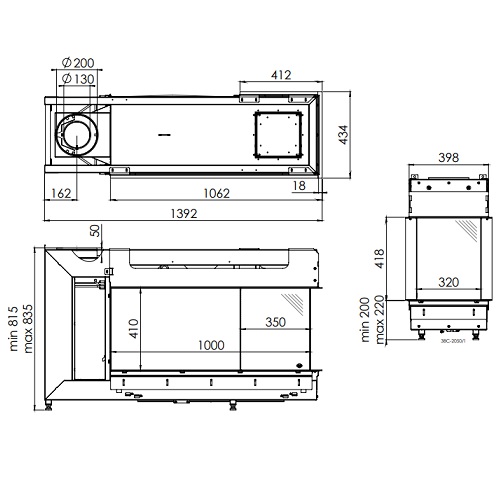 Gaskamin DRU Metro 100XTL-41 RCH