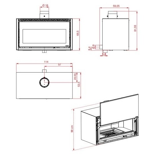 Kaminofen PALAZZETTI Iki 16:9 12 kW