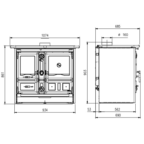 Holzherd La Nordica TermoRosa XXL DSA 18,4 kW Wasserführend