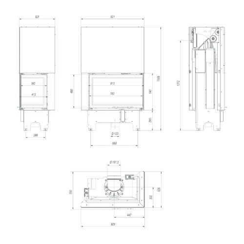 Kamineinsatz Kratki VNP 810/410 14 kW