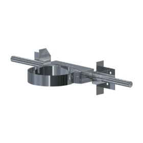 Edelstahlschornstein - Sparrenbefestigung drehbar inkl. Wandhalterung 50 mm - doppelwandig - Reuter DW-Systeme