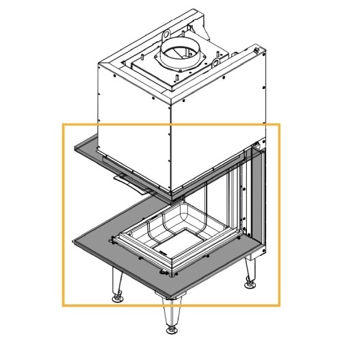 Kaminzubehör Austroflamm - 75x35x45 S3 2.0 Designrahmen Kaminzubehör Austroflamm - 75x35x45 S3 2.0 Designrahmen