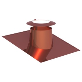 Kupferschornstein - Dachdurchführung 5°-15° mit Wetterkragen für Jeremias DW-FU