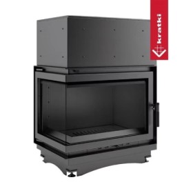 Kamineinsatz Kratki Zuzia 15 | 12 kW Eckkamin wasserführend