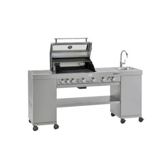 Gasgrill Rösle BBQ-Kitchen Videro G4-SK Edelstahl
