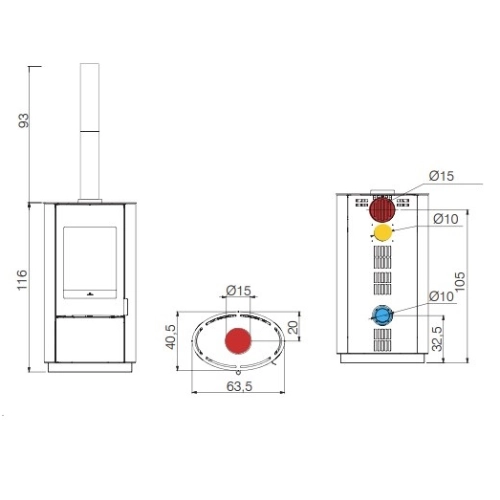 Kaminofen Edilkamin Krio 10,1 kW