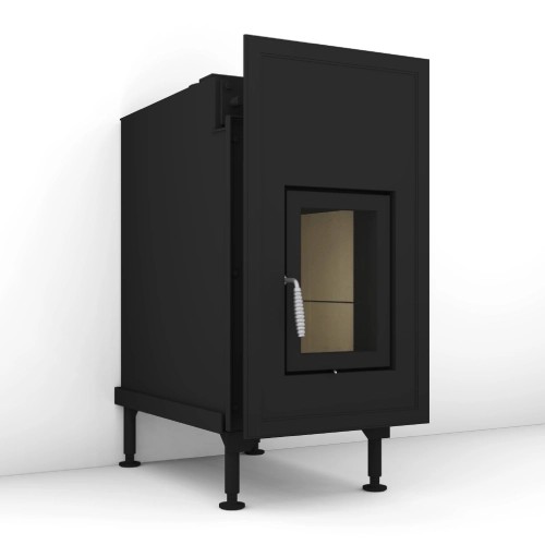 Kachelofeneinsatz Brunner B8 Drehtür Flachglas 13 kW wasserführend