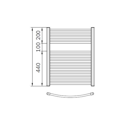 Heizkörper Buderus Logatrend Therm Curve mit Seitenanschluss - Badheizkörper