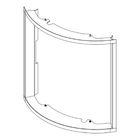 Kaminzubehör Austroflamm - 45x51 Designrahmen klapp rund stahl schwarz