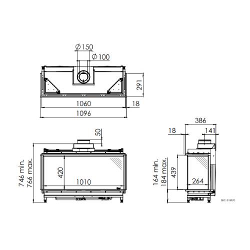 Gaskamin DRU Global 100 BF Triple RCE