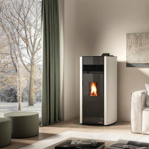 Pelletofen PALAZZETTI Ecofire Bianca Lux 12 kW