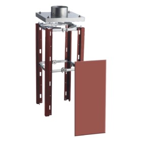 Leichtbauschornstein - Stülpkopf h=1,25m, Aluminium, sepiabraun - eka compact L90