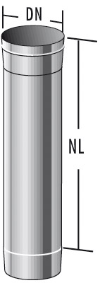 Rohrelement 1000 mm - einwandig - Raab EW-FU