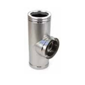 Edelstahlschornstein - T-Stück 90° - doppelwandig - Schiedel Metaloterm MF