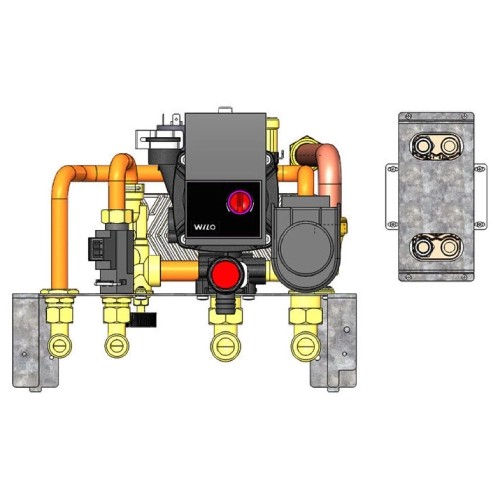 Kaminzubehör Edilkamin - KIT RW2 mit Sanitär- Warmwasser und mit Anlagentrennung Kaminzubehör Edilkamin - KIT RW2 mit Sanitär- Warmwasser und mit Anlagentrennung