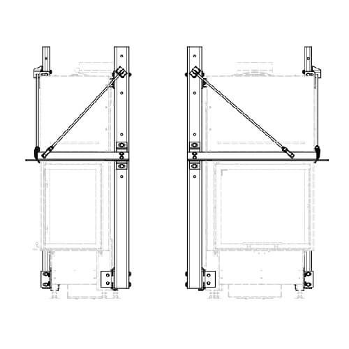 Kaminzubehör Schmid - Tragrahmensystem inkl. Tragrahmen für Ekko R 55(34) h Kaminzubehör Schmid - Tragrahmensystem inkl. Tragrahmen für Ekko R 55(34) h