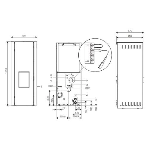 Pelletofen Buderus Logastyle Lamina 9,3 kW wasserführend