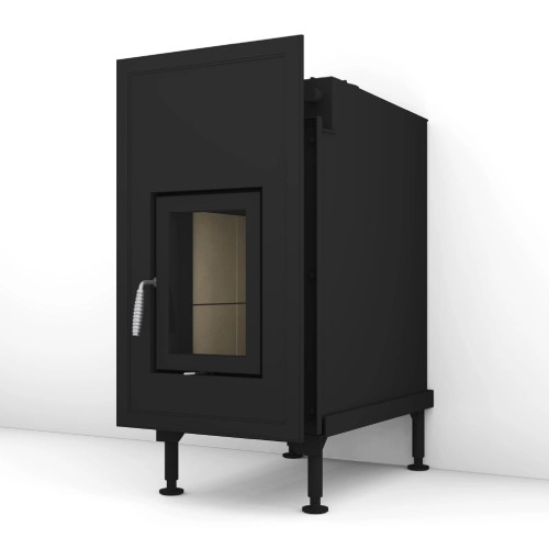 Kachelofeneinsatz Brunner B8 Drehtür Flachglas 13 kW wasserführend