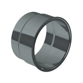 Edelstahlschornstein - Wandfutter doppelt aus Edelstahl L=100 mm - einwandig - Reuter EW-BLUE