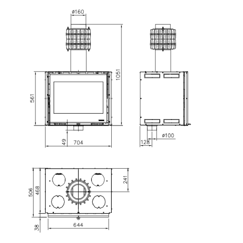 Kamineinsatz La Nordica Inserto 70 PRS Wide 8,1 kW