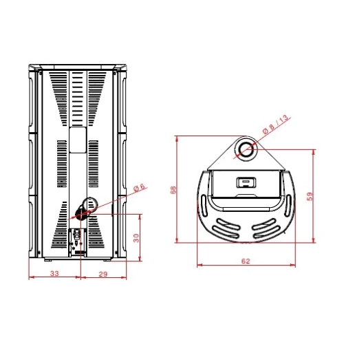 Pelletofen Palazzetti Ecofire Nadine TC 12 US Pro 2 | 12 kW