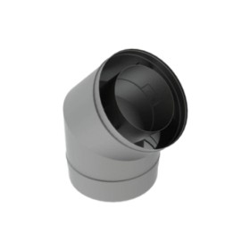 LAS-Schornstein - Bogen 45° segmentiert, Ø150/100 mm, Set 2 Stück - DRU LAS ES-I 150/100