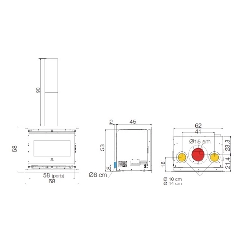 Kamineinsatz Edilkamin Firebox Evo 54 | 9,4 kW