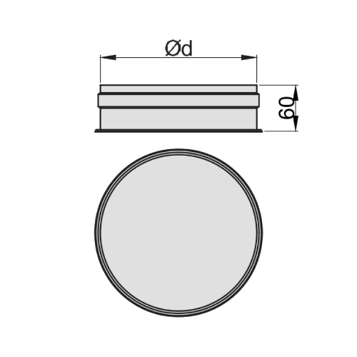 Edelstahlschornstein - Blinddeckel - einwandig - eka complex E