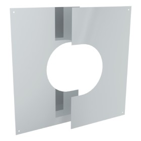 Edelstahlschornstein - Deckenblende 0° - 30° zweiteilig - doppelwandig - Jeremias DW-Vision