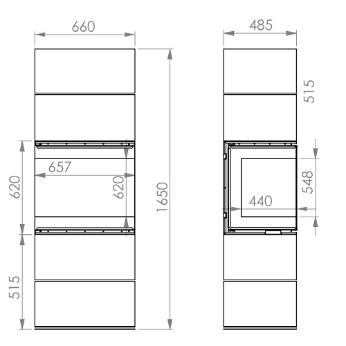 Kaminofen A Caminetti Scandinavian 65WH 9 kW