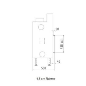 Kaminzubehör M-Design - 4 Seiten Rahmen für 700H, 850H, 1000H, 1150H