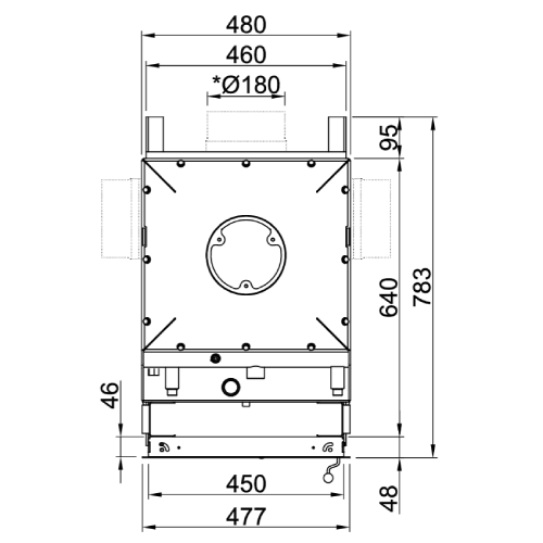 Kachelofeneinsatz Spartherm Nova E H2O 14 kW