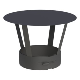 Edelstahlschornstein - Regenhaube - doppelwandig - Jeremias DW-BLACK 50