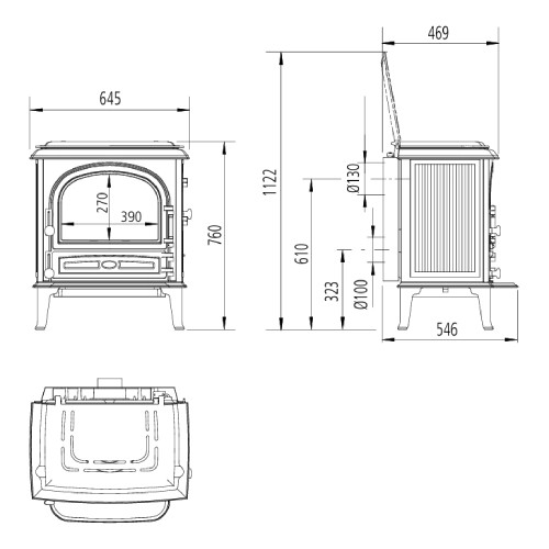 Kaminofen Leda Antigua 9 kW