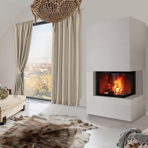 Kaminbausatz Camina S10 Hoch 9 kW Speicheranlage rechtsseitig