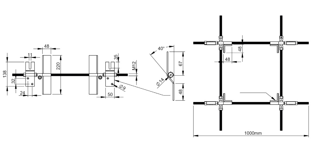 Leichtbauschornstein - Sparrenhalter universal für Schacht - Jeremias FURADO