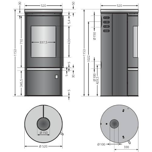 Kaminofen Justus Faro Top 2.0 | 6 kW