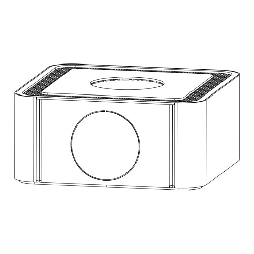Kaminzubehör Austroflamm - Aufsatzbox, h = 18,3 cm, Anschluß hinten/oben, bei Anschluß hinten kein Heat Memory System möglich