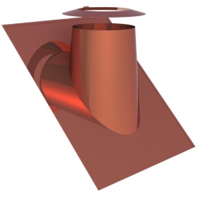 Kupferschornstein - Dachdurchführung 36°-45° mit Wetterkragen für Jeremias DW-FU