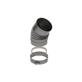 LAS-Schornstein - Bogen 30° gerippt, Ø150/100 mm - DRU LAS ES-I 150/100