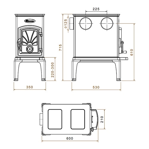 Kaminofen Dovre 40 CBS 6 kW