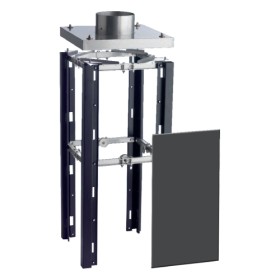 Leichtbauschornstein - Stülpkopf h=1,25m, Aluminium, anthrazitgrau - eka compact L90