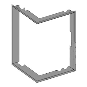 Kaminzubehör Austroflamm - 55x55x51 Designrahmen klapp eck, Ausführung in gussgrau