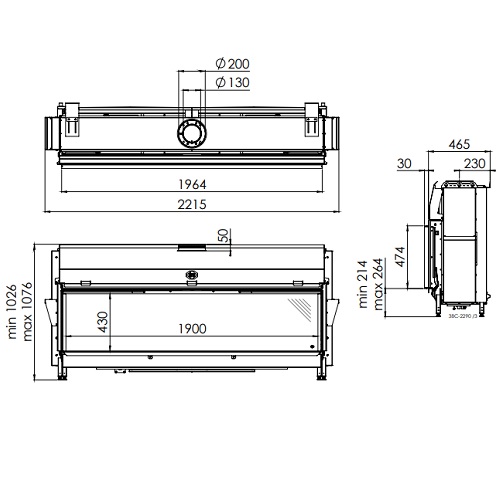 Gaskamin DRU Metro 200XT RCH