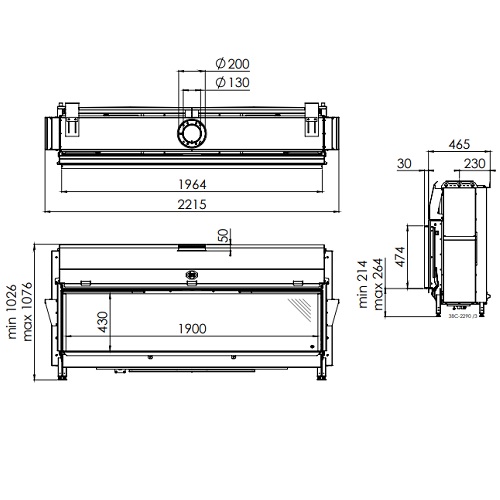 Gaskamin DRU Metro 200XT RCH